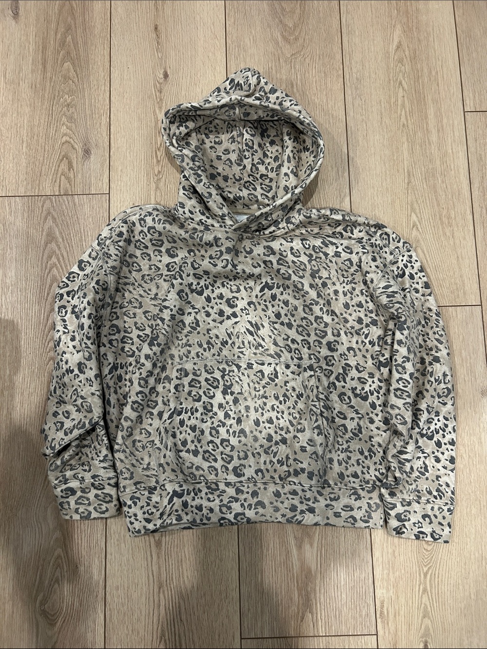 Hollister Mens Leopard Cheetah Print Hoodie XS